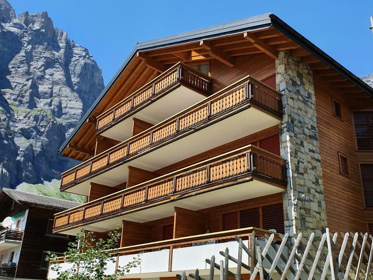 Moderne Wohnung Im Zentrum Von Leukerbad, Haus Topas Eksteriør bilde